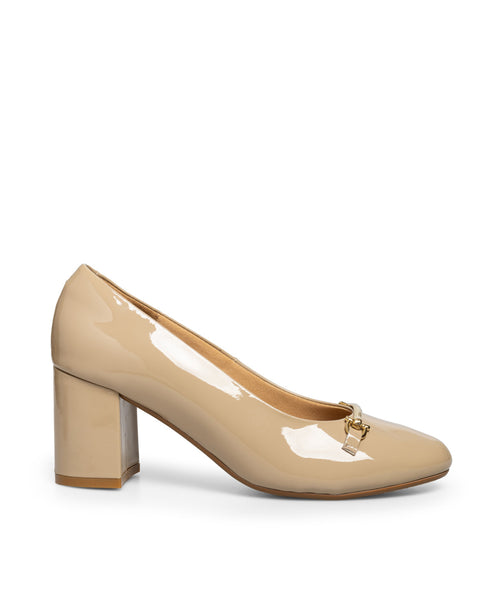 Zapatilla Nude Hebilla Dorada 19804